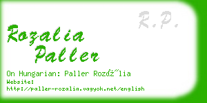 rozalia paller business card